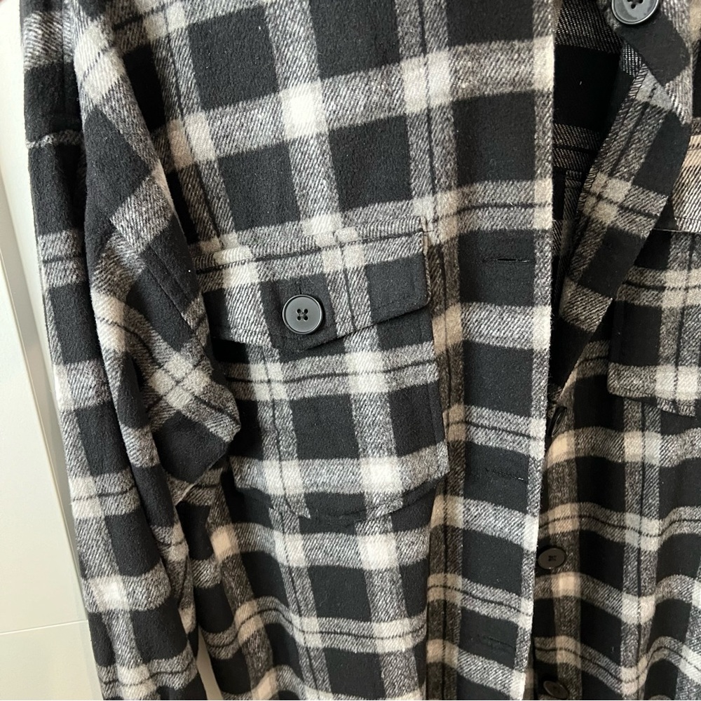 Plaid Button Up Shacket - Picture 2 of 9